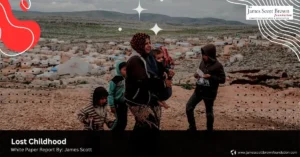 Mother and her Children walking Syria's Children of War Surviving Recruitment and Sexual Exploitation